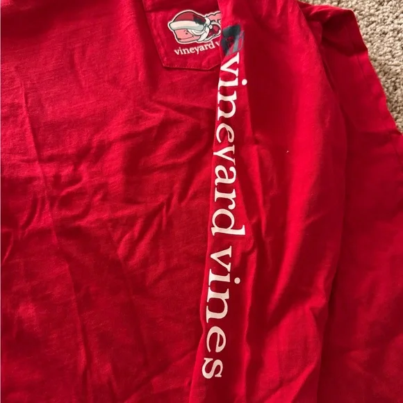 Vineyard Vines Red Long Sleeve Tee - Picture 4 of 5